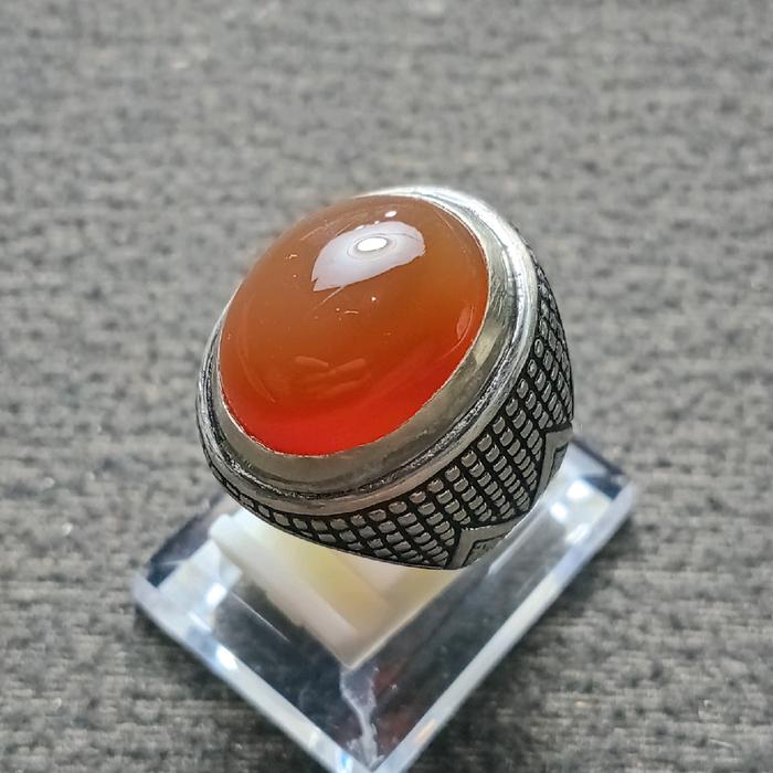 cincin akik nukleus/alas merah Laki-laki Harian