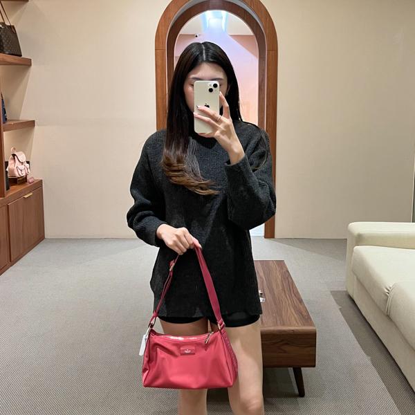 Tas KATE SPADE CARTER PINK NYLON SHOULDER BAG 100% ORIGINAL