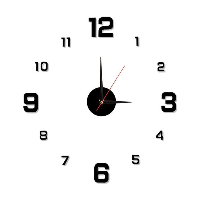 Rumah DIY Raksasa Original Modern Clock Analog Digital Untuk Dekorasi Huruf Jam Tempel Angka Jumbo A