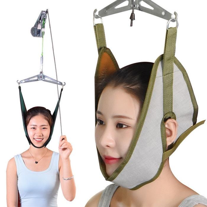 Alat Terapi Traksi Leher Universal Sabuk Traksi Korektor Postur Leher Sabuk Traksi Serviks Penyangga