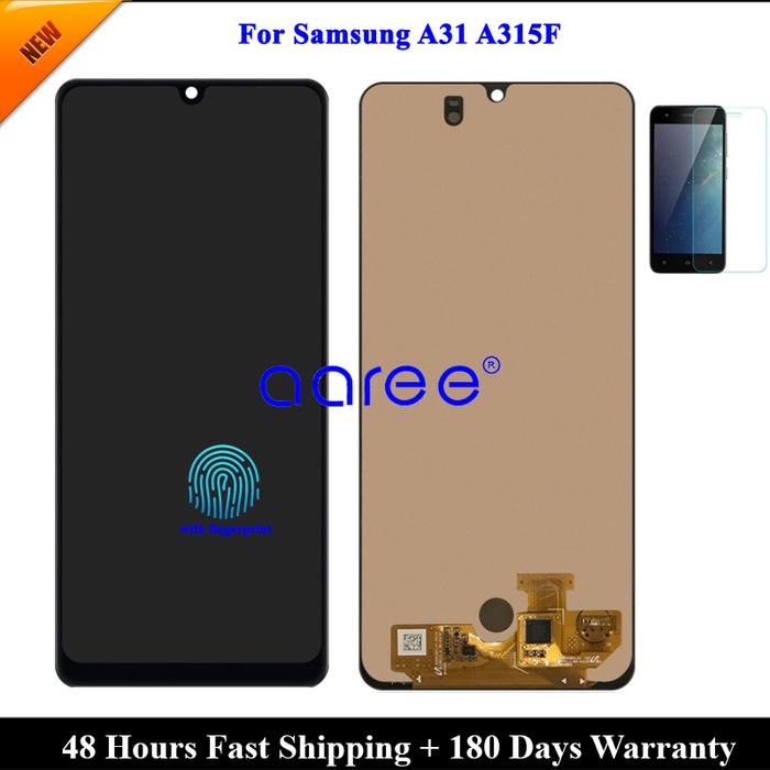 Fingerprint OLED LCD  For Samsung A31 2020 A315 LCD A315F lcd For