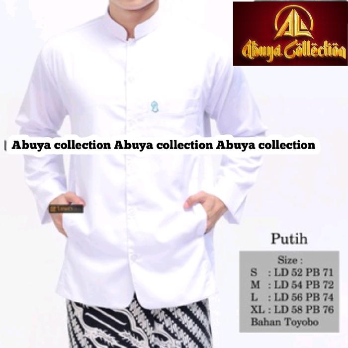 abuya collection warna putih Koko Pria Baju