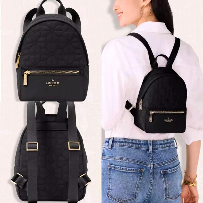KS Spade Flower Backpack Black