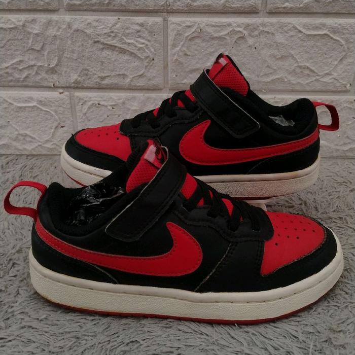 Sepatu Anak Second Nike Court Borough Low 2 PS Bred Bekas Preloved