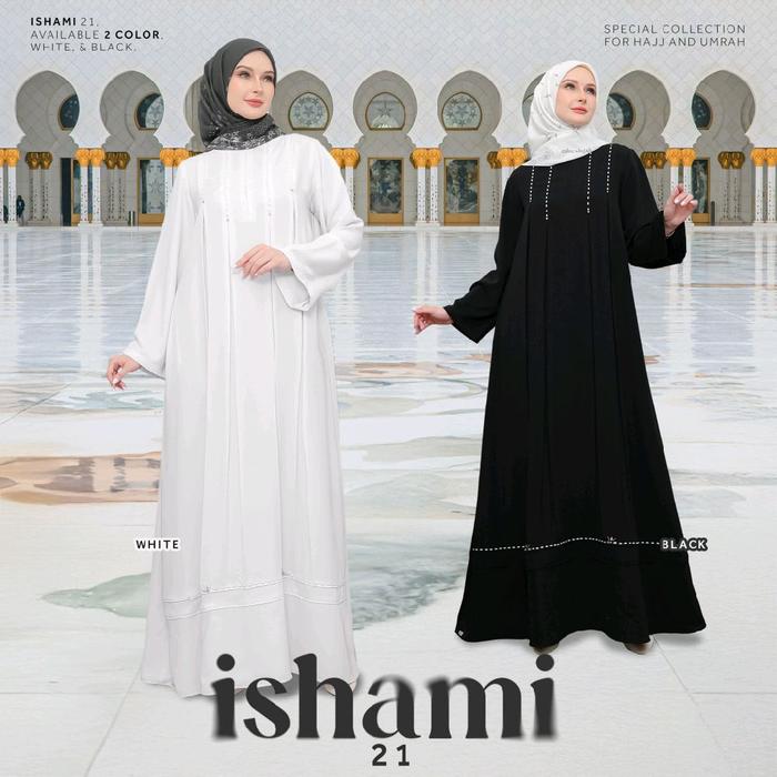 gamis modis hitam dan putih,elegan semua acara,untuk dewasa dan remaja
