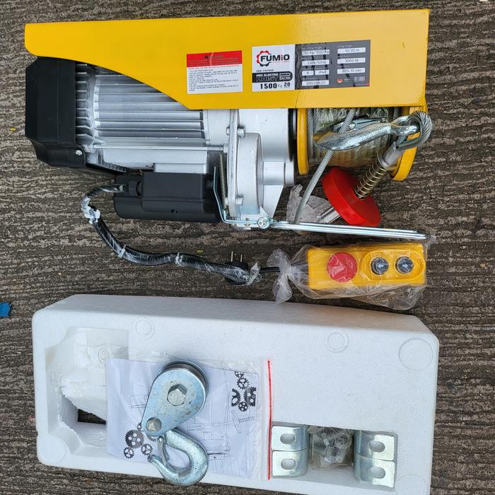 FUMIO HOIST 1500 KG 20 M KATROL TAKEL LISTRIK ELEKTRIK 1500KG 20M