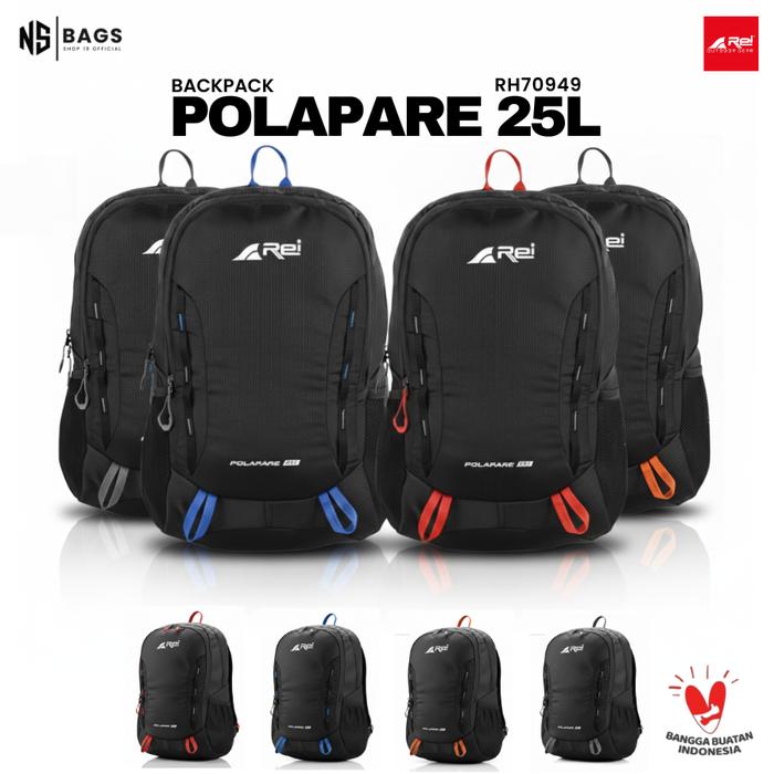 Tas Ransel Pria Polapare 25 Liter Arei Outdoorgear Backpack Sekolah Traveling Pria Wanita Original
