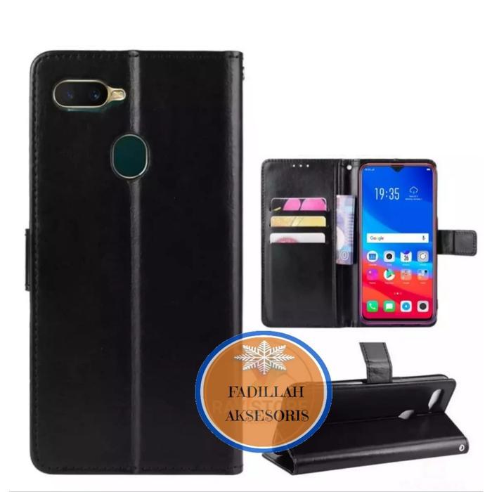 LEATHER CASE FLIP UNTUK OPPO A5S / OPPO A12 / OPPO F9 / OPPO A11K / OPPO A7 -FLIP WALLET CASE KULIT