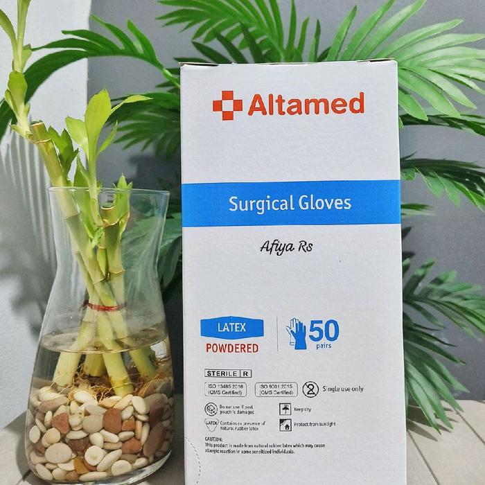 Altamed Sterile Latex Surgical Glove Powdered / Sarung Tangan Powder Isi 50 Pasang