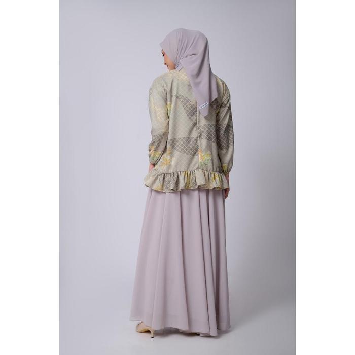 B✪R5 ZM ZASKIA MECCA - MAISA GREY BLOUSE - TEMAN SERUMPUN - MALAYSIA O♪B2