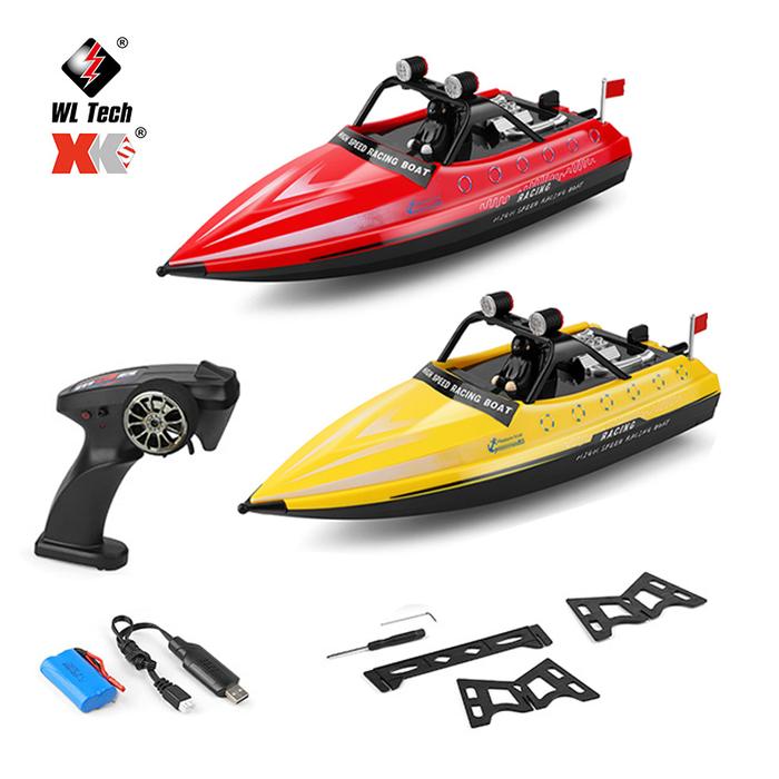 WLtoys WL917 RC Boat 2.4G With lights RC High Speed  Boat Waterproof Model Built In Propeller Jet Bo