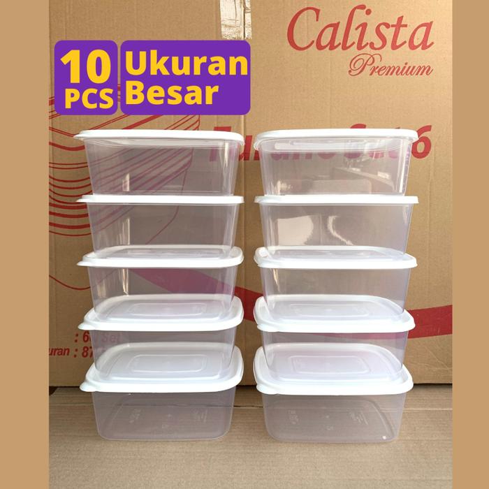 [SIZE BESAR] TOPLES CALISTA PUTIH SET UKURAN BESAR FOOD CONTAINER FREE BPA WADAH PENYIMPANAN MAKANAN