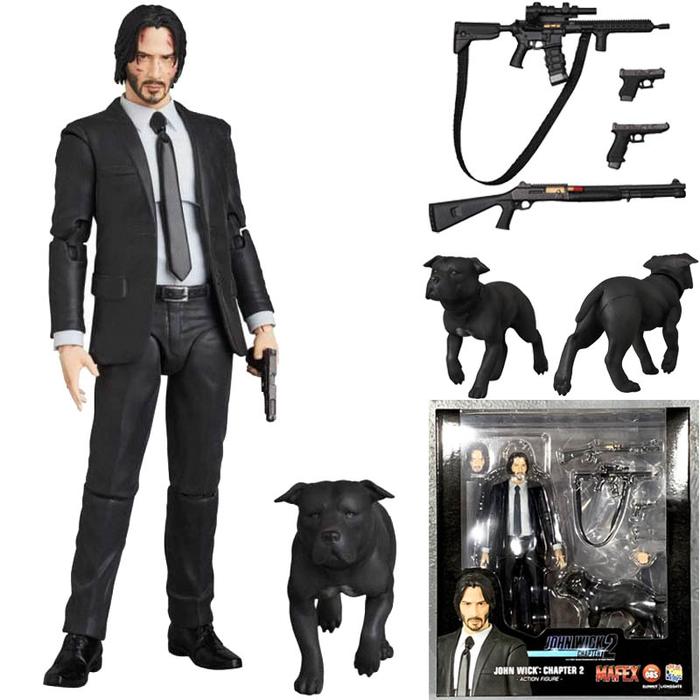 JOHN WICK Mainan Model Koleksi Mafex 085 Figur Aksi
