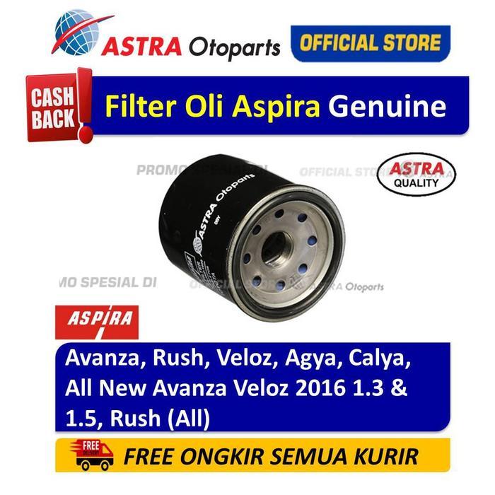 Filter Oli/ Oil Filter Aspira AVANZA, RUSH, VELOZ, AGYA, CALYA, ALL NEW AVANZA VELOZ 2016 1.3 & 1.5,