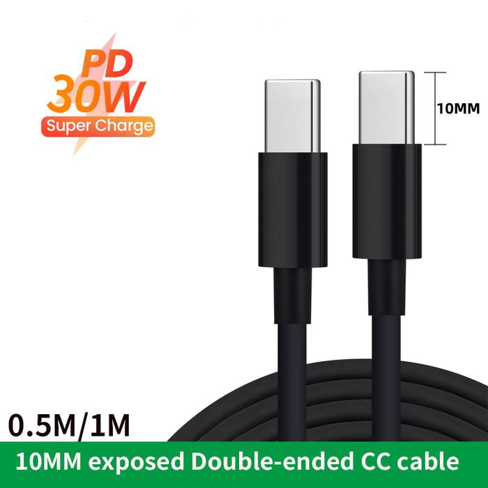 10mm Extra Long Connector C TO C Data Cable for Blackview P10000 BV9600 BV9500 BV9000 BV7000 BV6800