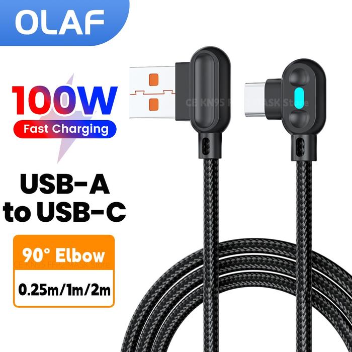 Olaf 100W Short USB Type C Cable Fast Charging USB Type C To Type C Data Cable For Huawei Xiaomi Red