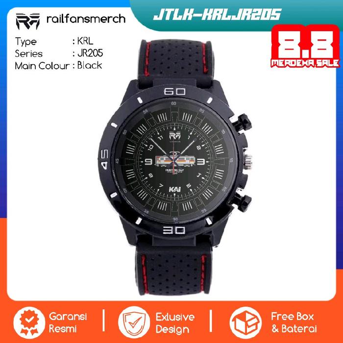 Railfansmerch Jam tangan lokomotif kereta api JR205