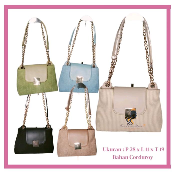 RUBI BAG Slingbag Tas wanita Corduroy Selempang Bahu Fashion Cewek Shoulder bag