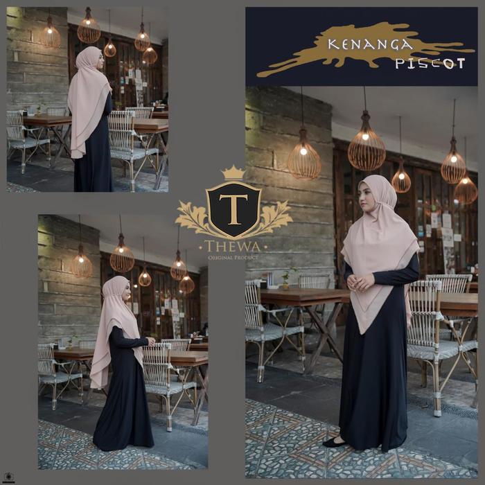 THEWA Kerudung/Khimar/Hijab “KENANGA PISCOT” Lancip 2 LAYER CERUTY