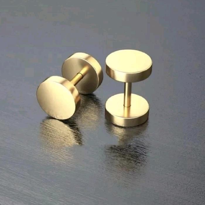 Anting Roda gold Anting Pria warna emas Anting Tindik roda Anting Korea Anting pria Korea