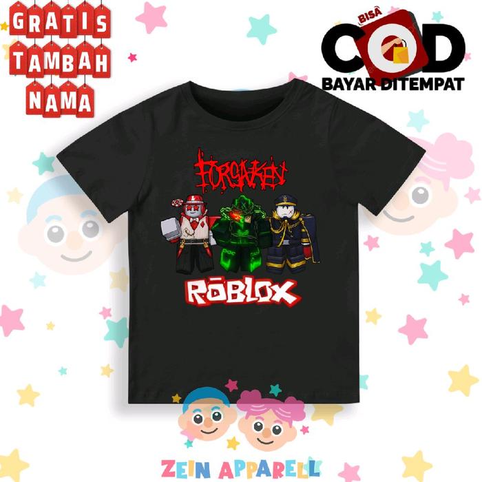 Baju Anak Forsaken Roblox - Kaos Anak Forsaken Roblox - Fashion Anak Forsaken