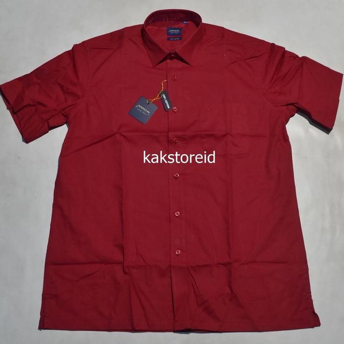 Kemeja Pria Formal Lengan Pendek ARROW Merah Reguler ARR 246 #Kemeja Murah