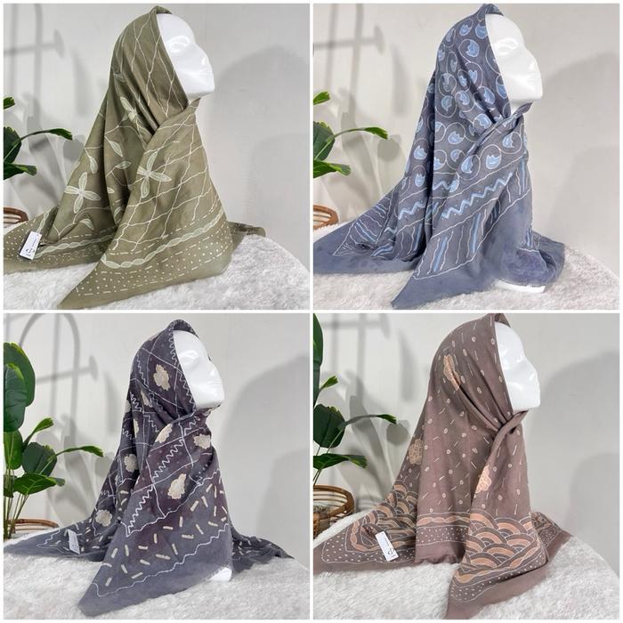Hijab Square Jilbab Dian Pelangi Voile Batik Tulis DP Studio Dian Pelangi Kerudung
