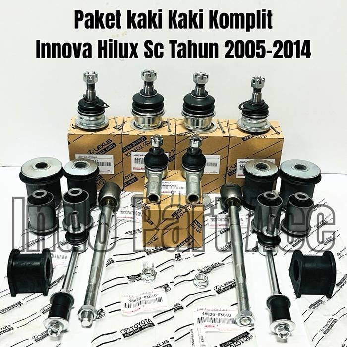 Bushing Arm Set - Ball Joint - Tie Rod - Rack End - Link Stabil - Karet Stabil Toyota Innova Hilux S
