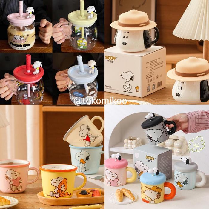 Gelas Mug Cangkir Motif Snoopy