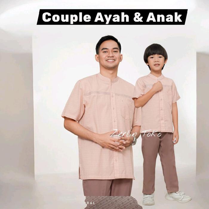 KEMEJA KOKO LEBARAN COUPLE AYAH DAN ANAK Family Set FAMSET Sarimbit Keluarga 2026 Seply Tenara Livin