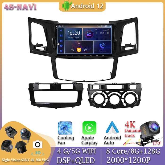 360 Camera Head Video Player For Toyota Fortuner HILUX Revo Vigo