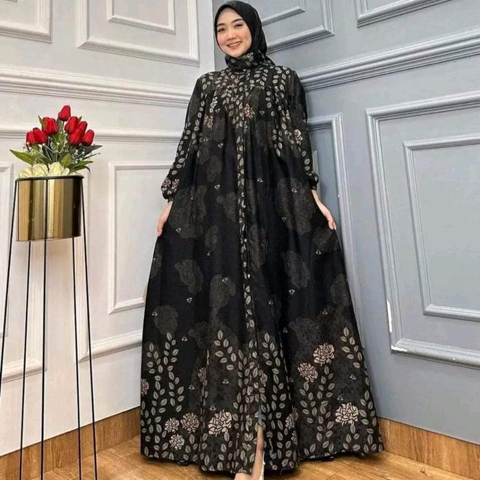 Gamis Set Hijab Amara Viral Murah