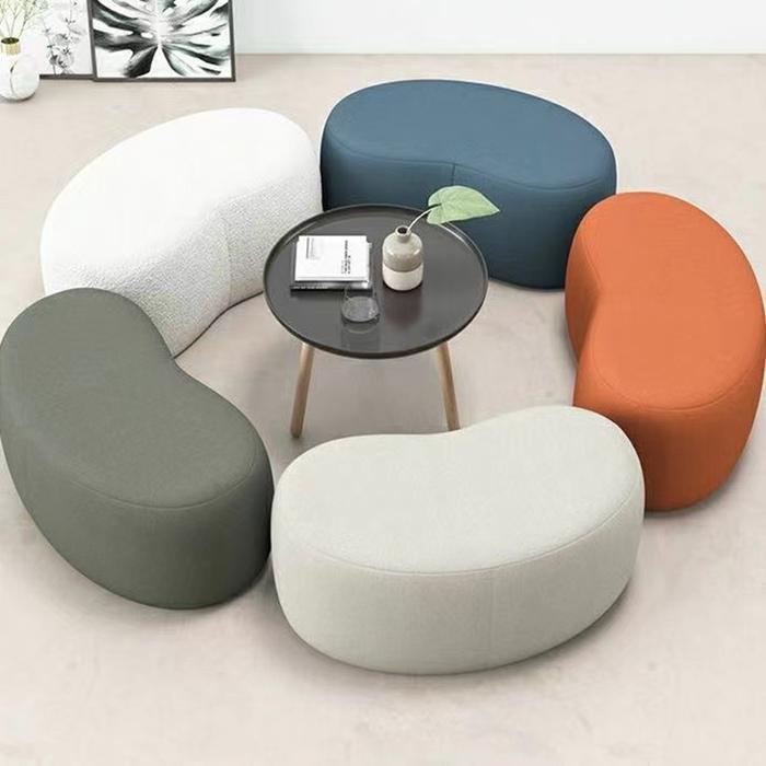 Fashion Sofa Bantal Kursi Melengkung Ottoman Dressing Sepatu Bangku