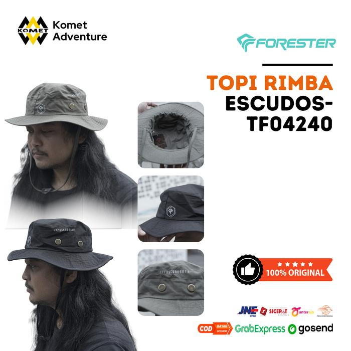 Forester TF04240 Topi Rimba Escudos Bob Hat Outdoor Pria Tahan Air Anti Gerah Original Material Canv