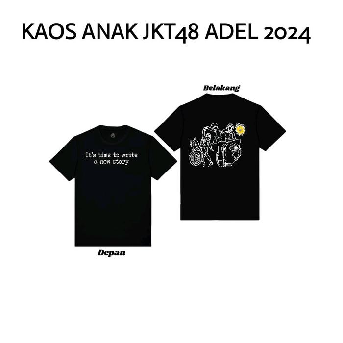 Kaos Anak JKT48 Birthday Adel 2024 Tshirt Wanita Free PC Cotton