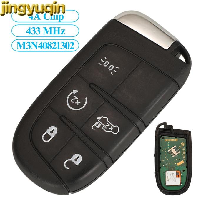 Jingyuqin Original Factory Remote Car Key Fob 4A Chip 433MHZ For Fiat