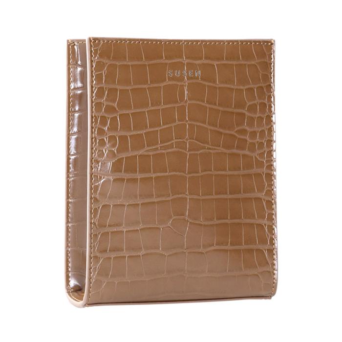 THYS SUSEN Tas Selempang Croco Flat Pouch 2006 - Cokelat Sling Bag Crossbody Bag Tas Bahu Tas Slempa