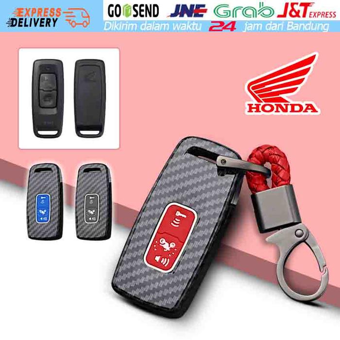 Cover Kunci Remote PCX 160 Honda Original Smart Key Case Sarung Kunci Remot Motor Hitam Asli AHM