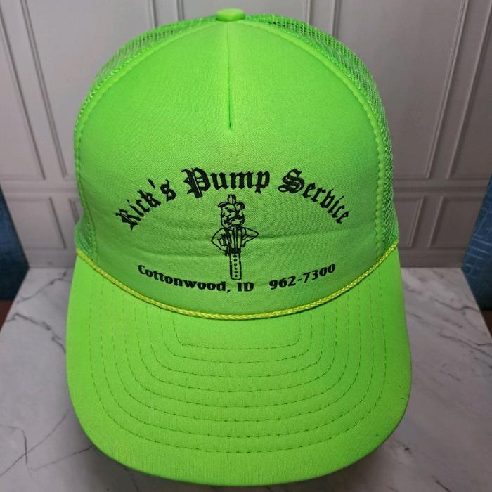 Topi Trucker Second / Thrifting Rope Head / Preloved Rick's Pump Serbice Cottonwood Hijau Nissin Cap