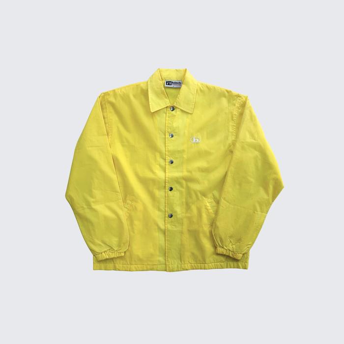Faded Yellow Vintage 1990s Bitch Skateboards Back Sided Nylon Jacket - Unisex - M
