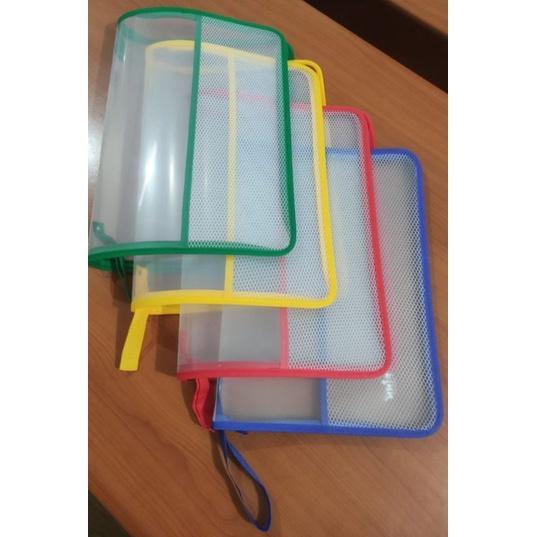 6pcs FOLDER ONE map zipper zipper bag map jala Map plastik map plastik murah