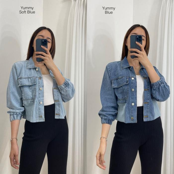 READY GBY CLOTHING - YUMMY DENIM JACKET BLUE 02 SOFT BLUE