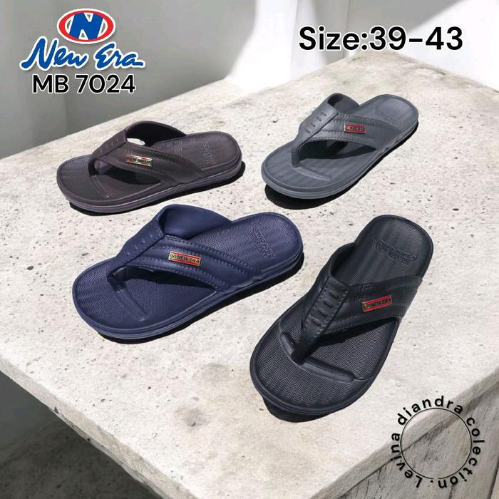New Era Sandal Jepit Pria Karet EVA MB 7024 Size 39-43 Sendal Nyaman dan Tahan Lama