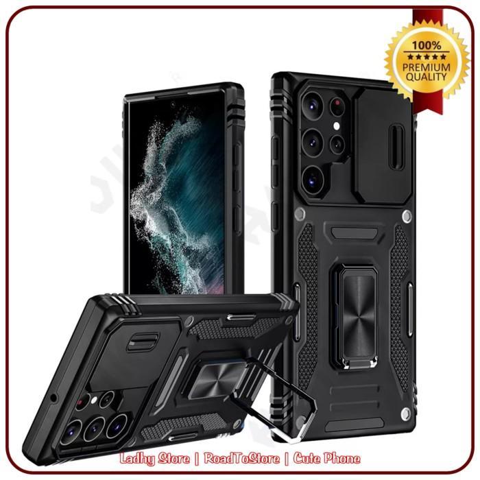 Casing Soft Case Samsung S21 FE S22 Plus Ultra W20 Armor Magnetic Ring