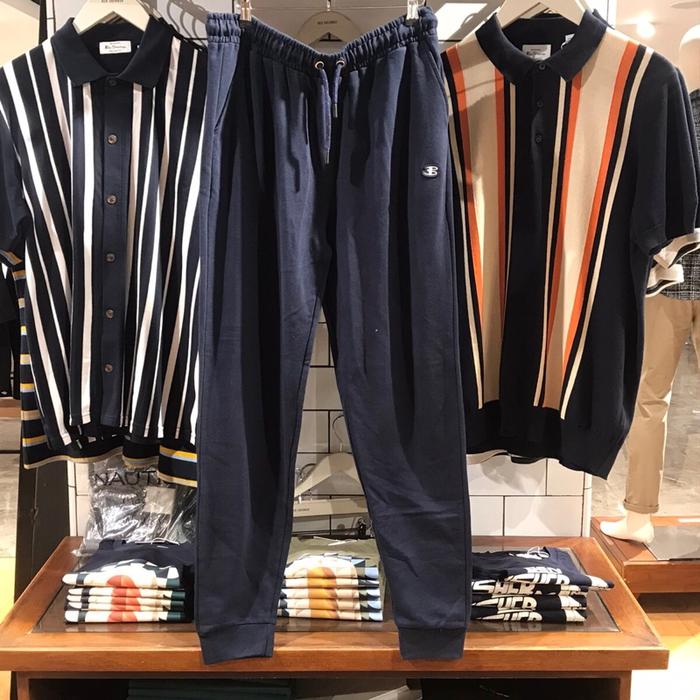 Ben Sherman B Logo Marine By ben sherman Jogger pants Navy Blue Size available S M L Bnwt Retail