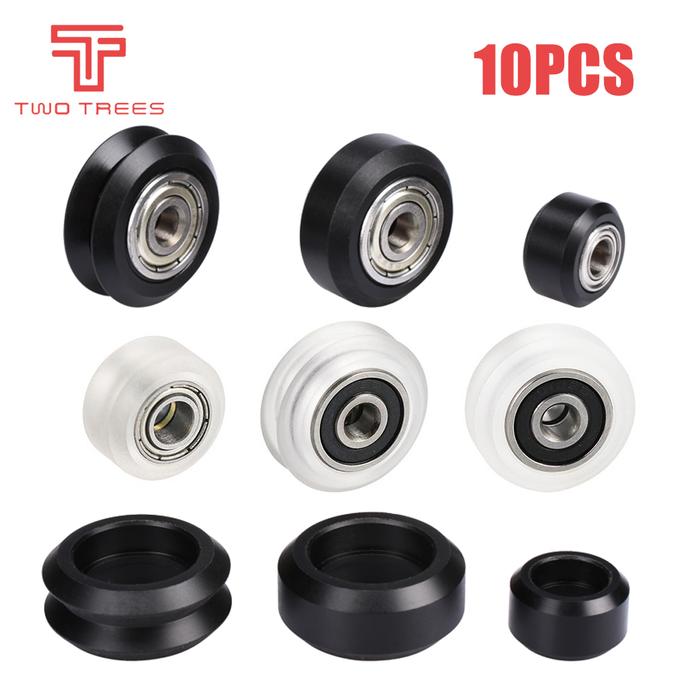 10pcs CNC Plastic Wheel POM with 625zz MR105zz Idler Pulley Gear