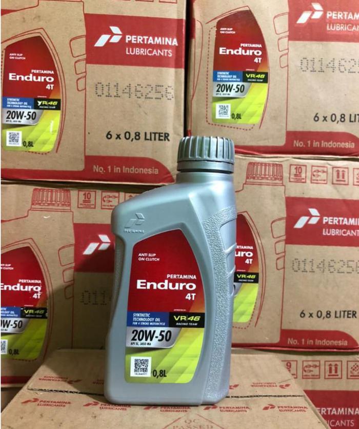 (ASLI 100%) OLI MOTOR ENDURO BEBEK 08Liter / ENDURO 4TAK / ENDURO RACING SINTETIC ORIGINAL PERTAMINA