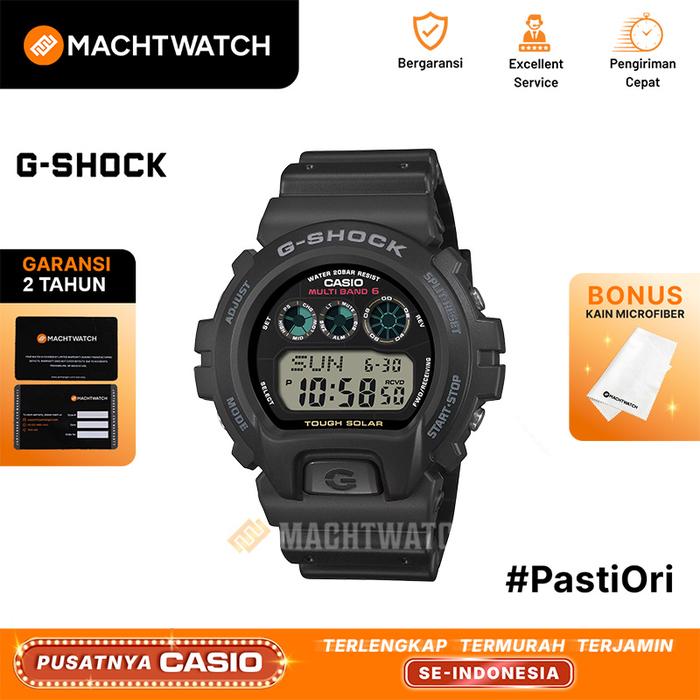Jam Tangan Pria Casio G-Shock Basic GW-6900U-1JF GW-6900U GW6900U Tough Solar Black Digital Dial Bla