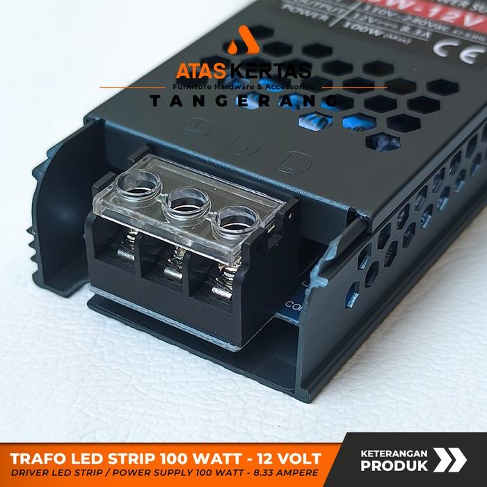 trafo slim 100 watt - SEINZ jaring driver lampu LED strip 12 volt 100W 8.3 A