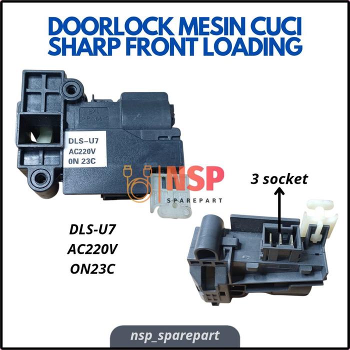 DOORLOCK MESIN CUCI SHARP FRONT LOADING DLS-U7 KUALITAS ORIGINAL